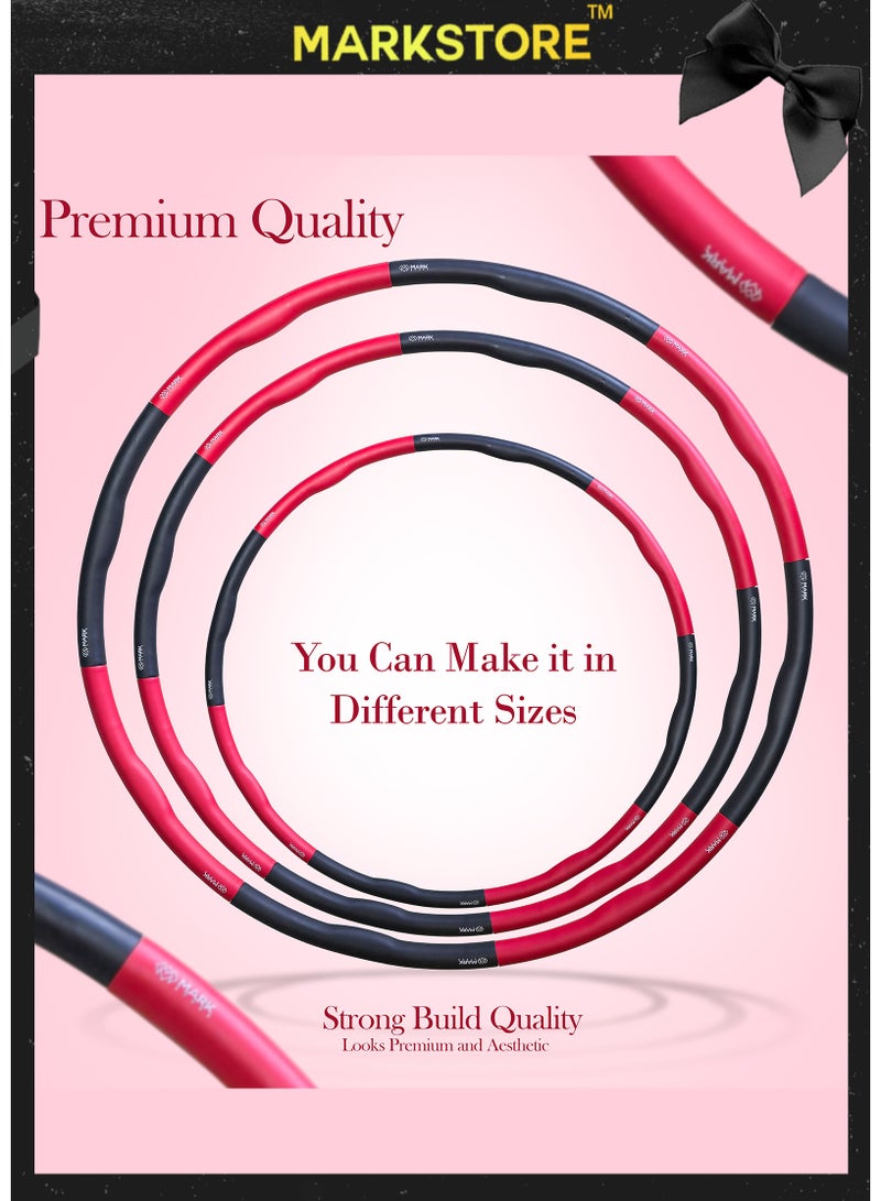 مارك ستور حلقات هولا هوب من الإسفنج الفاخر قابلة للفصل والتعديل والوزن للأطفال، حلقات ملونة مناسبة للفتيات والأولاد واللياقة البدنية وتدريب الحيوانات الأليفة - Image 3