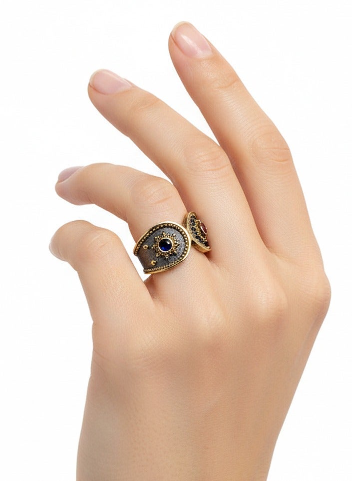 بي تي سي إيلا - خاتم فضة مطلي بالذهب (SIL0440) - Image 1