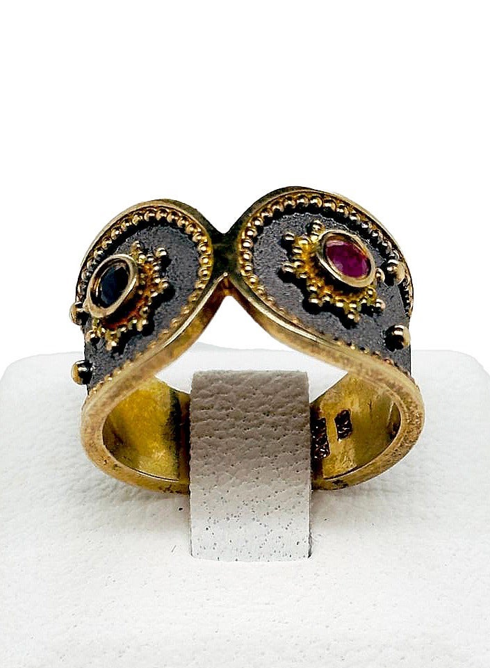 بي تي سي إيلا - خاتم فضة مطلي بالذهب (SIL0440) - Image 2