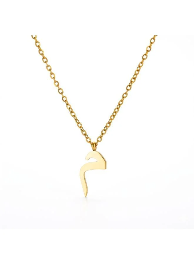 روفو Arabic Letter 'Meem' Necklace 18k Gold Plated