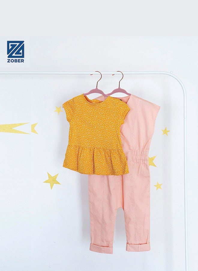 ZOBER Non Slip Rose Gold Hook Baby Velvet Hangers for Closet Toddler Hangers for Shirts, Pants & Dresses Swivel Hook - Durable Infant Hangers w/Notches (30 PACK, Blush Pink) - Image 3