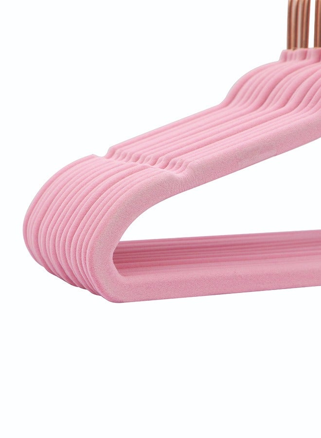 ZOBER Non Slip Rose Gold Hook Baby Velvet Hangers for Closet Toddler Hangers for Shirts, Pants & Dresses Swivel Hook - Durable Infant Hangers w/Notches (30 PACK, Blush Pink) - Image 4