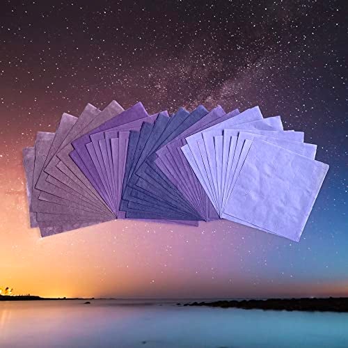 RATREE 888 50 Sheets 6 x 6 Inches Natural Fiber Mulberry paper Sheets Square Origami Paper Arts Folding Craft, Decoration Paper, Square Folding Paper for DIY Crafts (Lavender Tone, 6x6 Inch) - Image 3