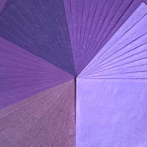 RATREE 888 50 Sheets 6 x 6 Inches Natural Fiber Mulberry paper Sheets Square Origami Paper Arts Folding Craft, Decoration Paper, Square Folding Paper for DIY Crafts (Lavender Tone, 6x6 Inch) - Image 5