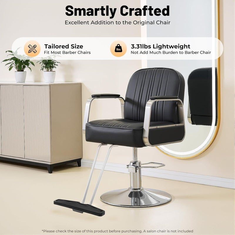 Salon Chair Footrest Hairdressing Foot Rest, Iron and Plastic Replacement Pedal, 21.65'' L Barber Chair Part, Attachment Footplates for Sofa Chairs and Swivel Chairs - Image 3