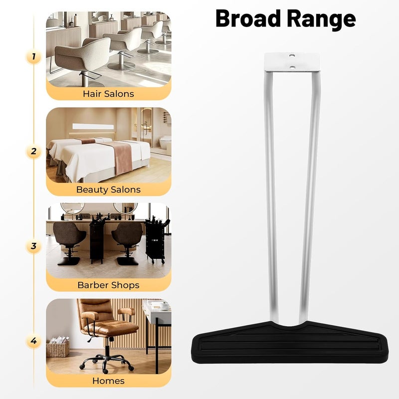 Salon Chair Footrest Hairdressing Foot Rest, Iron and Plastic Replacement Pedal, 21.65'' L Barber Chair Part, Attachment Footplates for Sofa Chairs and Swivel Chairs - Image 5