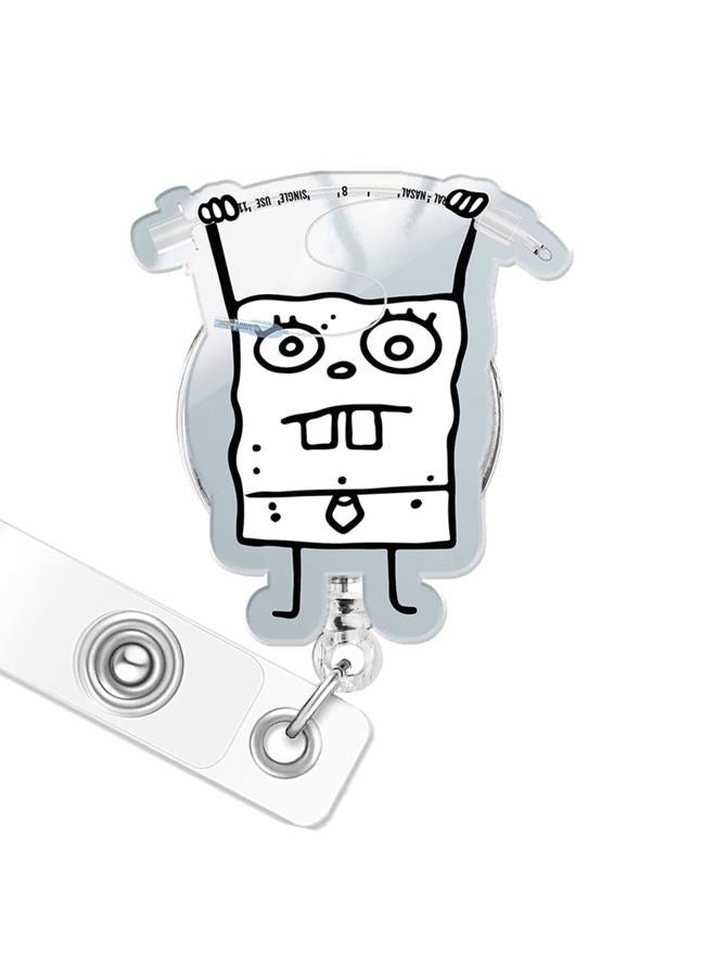 963RW Funny Badge Reel Hospital ID Retractable Holder with Acrylic Clip, Cute Nurse Accessory for RN, MD, Critical Care, ICU, Healthcare - Image 1