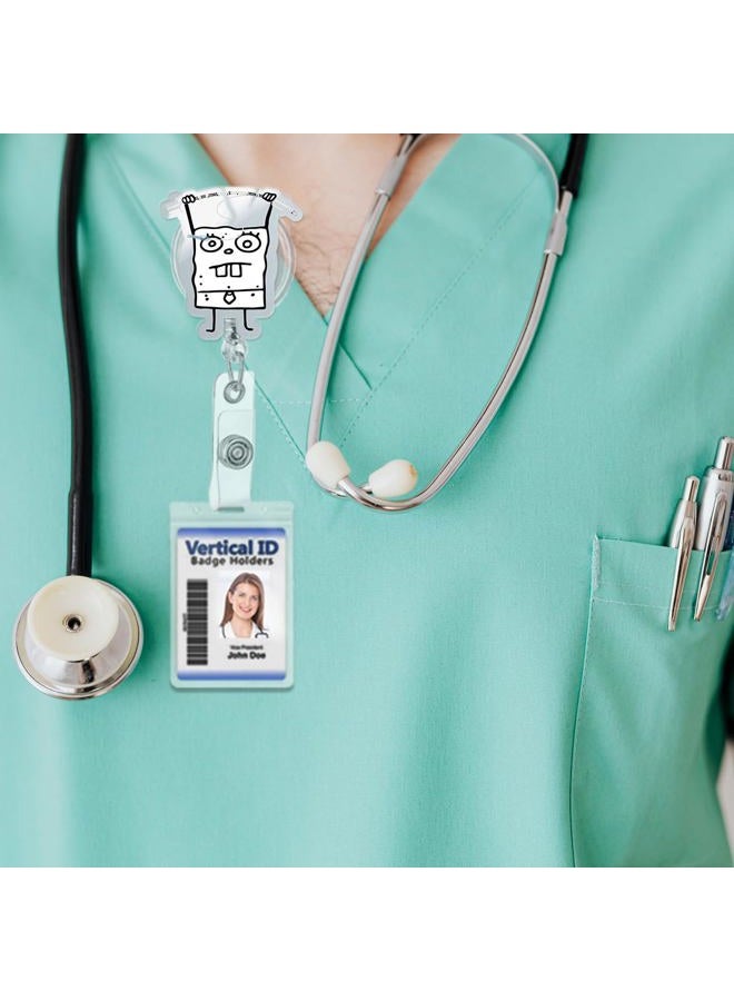 963RW Funny Badge Reel Hospital ID Retractable Holder with Acrylic Clip, Cute Nurse Accessory for RN, MD, Critical Care, ICU, Healthcare - Image 3