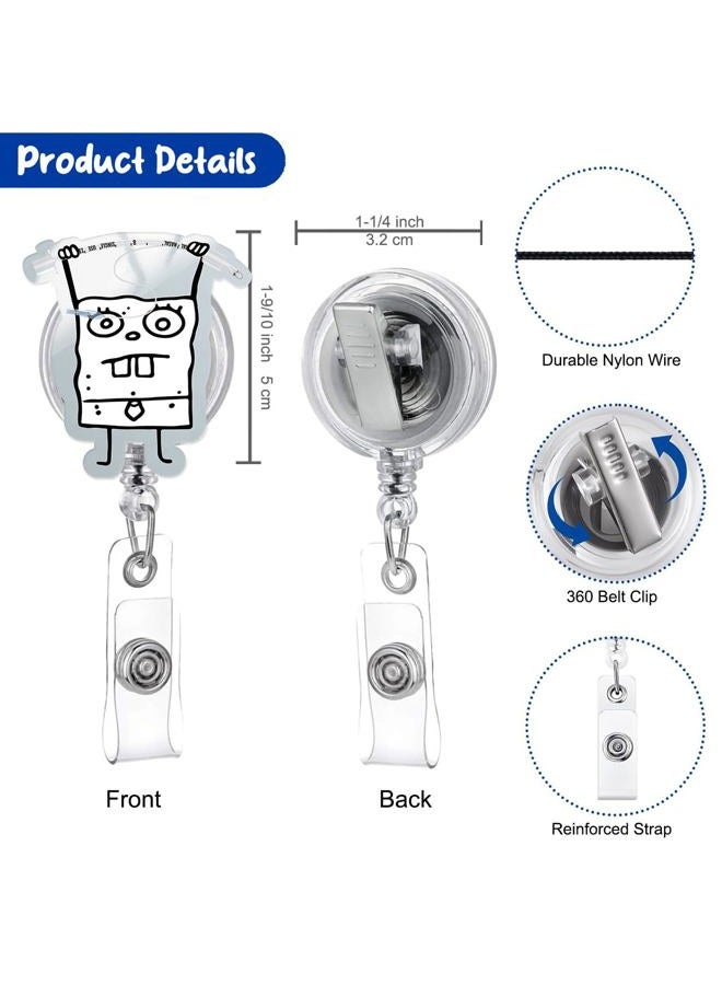 963RW Funny Badge Reel Hospital ID Retractable Holder with Acrylic Clip, Cute Nurse Accessory for RN, MD, Critical Care, ICU, Healthcare - Image 2