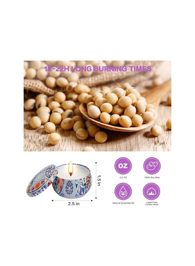 The Bros Scented Candles Gift Set, 9 Pack Essential Oil Aromatherapy Candle, Stress Relief Gifts for Women, Candles for Home Scented, Ideal for Birthday, Mother's Day, (189-02) - Image 4