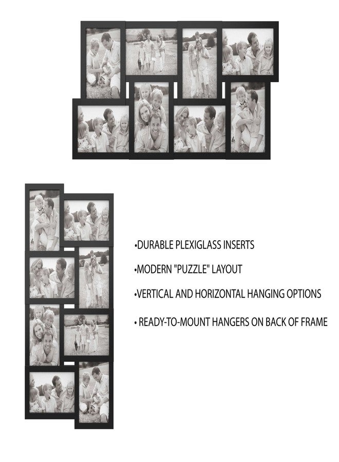 لافيش هوم إطار صور مجمع بثمانية فتحات لصور مقاس 4×6 - إطار صور متعدد معلق على الحائط لعرض ديكور شخصي من لافيش هوم (أسود) - Image 2