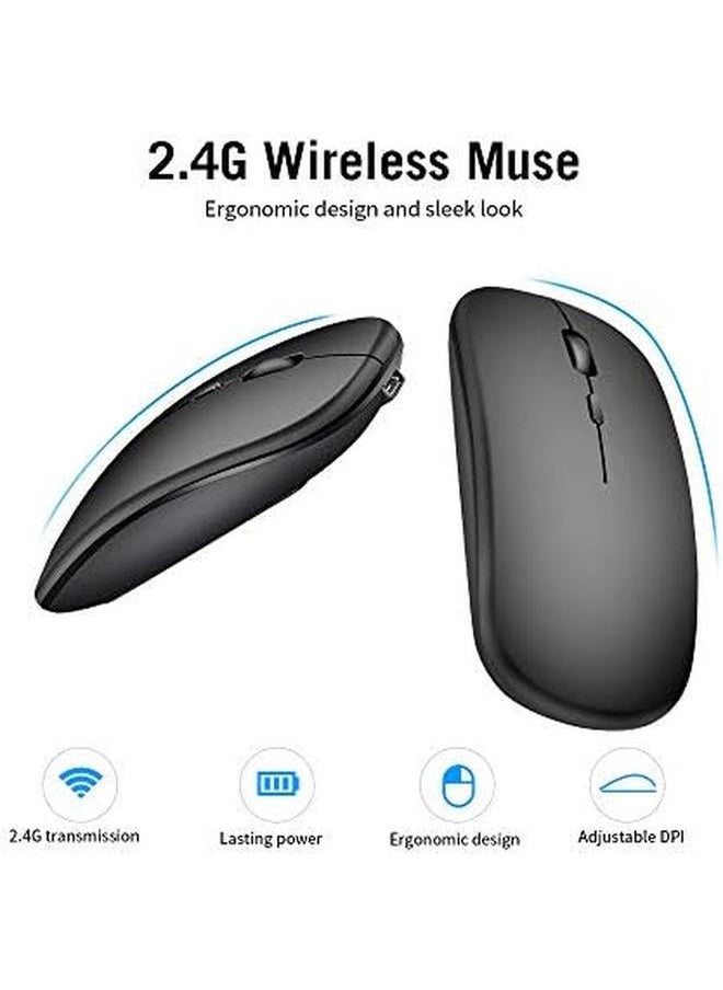 Computer Accessory Wireless 2.4G Mouse Ultra Thin Silent Mouse Portable And Sleek Mice Mouse 10M 33Ft Wireless Transmission Silver