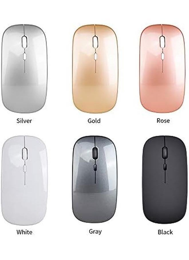 Computer Accessory Wireless 2.4G Mouse Ultra Thin Silent Mouse Portable And Sleek Mice Mouse 10M 33Ft Wireless Transmission Silver