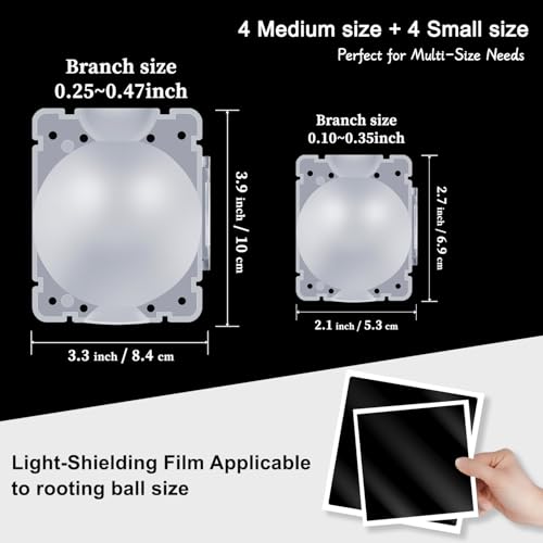 SupKing 8 Pcs Plant Rooting Grow Propagation Ball,Air Layering Kit,Clear Assisted Cutting Rooting,Reusable Plant Rooting Device,High Pressure Ball Grafting Device Root Box for Plants Rose. - Image 2