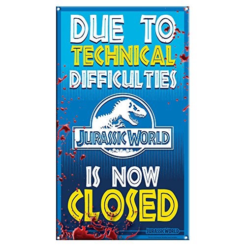 Factory Entertainment Jurassic World Ride Closed Medium Metal Sign - Image 1