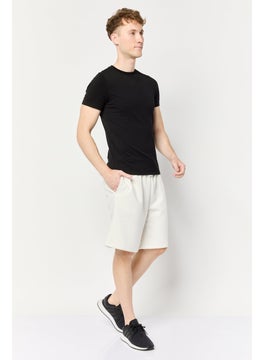 Algspar Men Brand Logo Basic Short, Off White  - Image 2