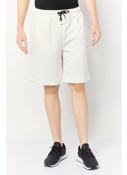 Algspar Men Brand Logo Basic Short, Off White  - Image 1