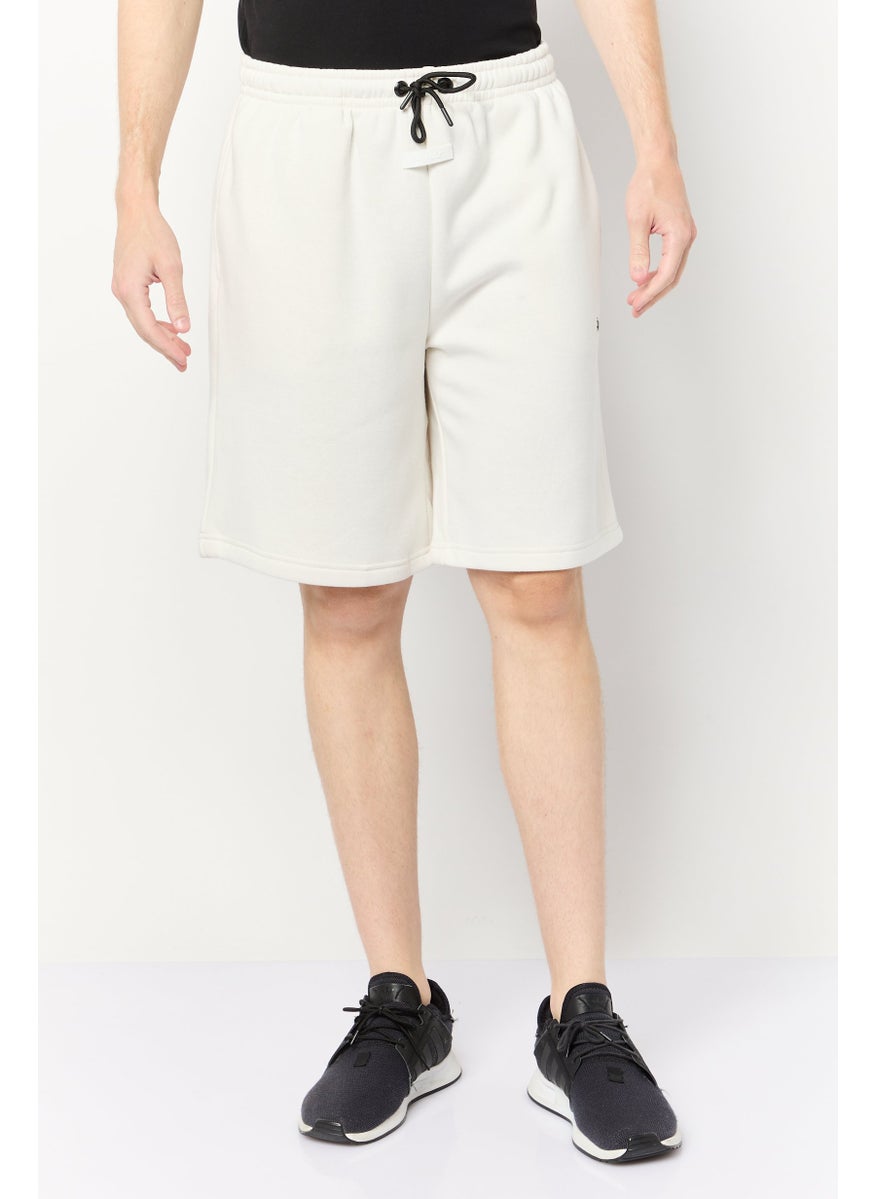 Algspar Men Brand Logo Basic Short, Off White  - Image 1