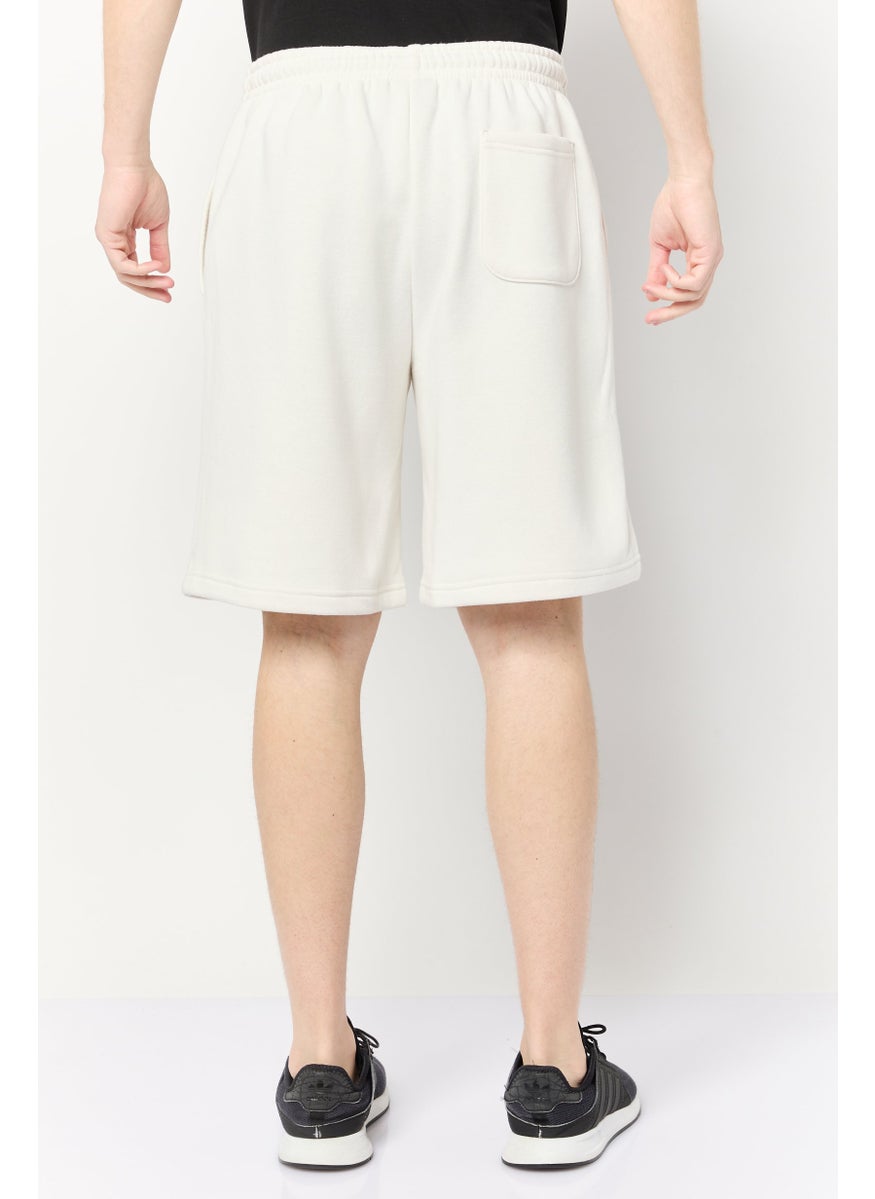 Algspar Men Brand Logo Basic Short, Off White  - Image 4