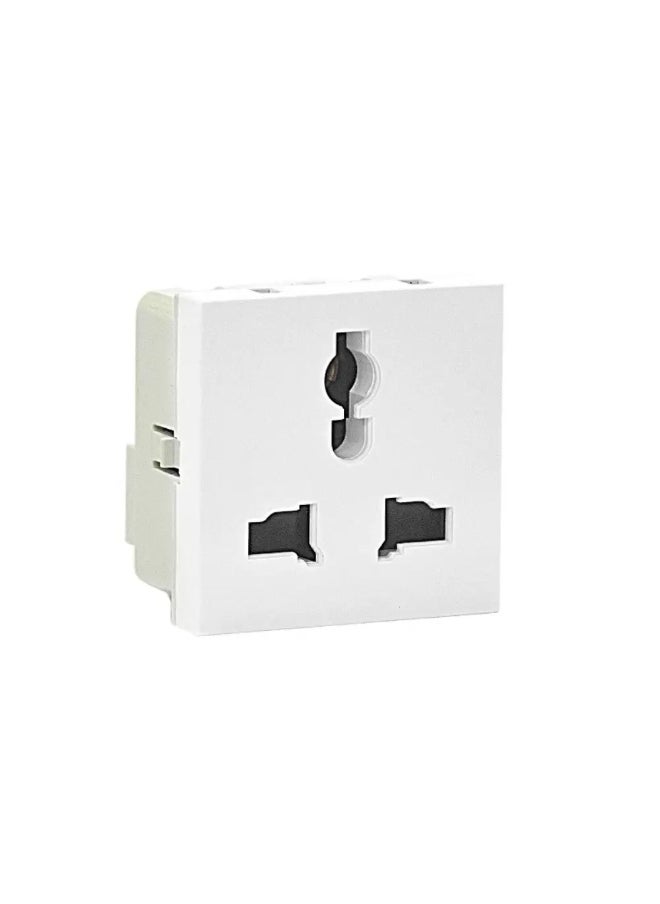 Elitco - Elitco - Multi-Standard Socket, 90° Multi-Standard with Shutter Socket 10A 250V, Screw Terminals - Image 1