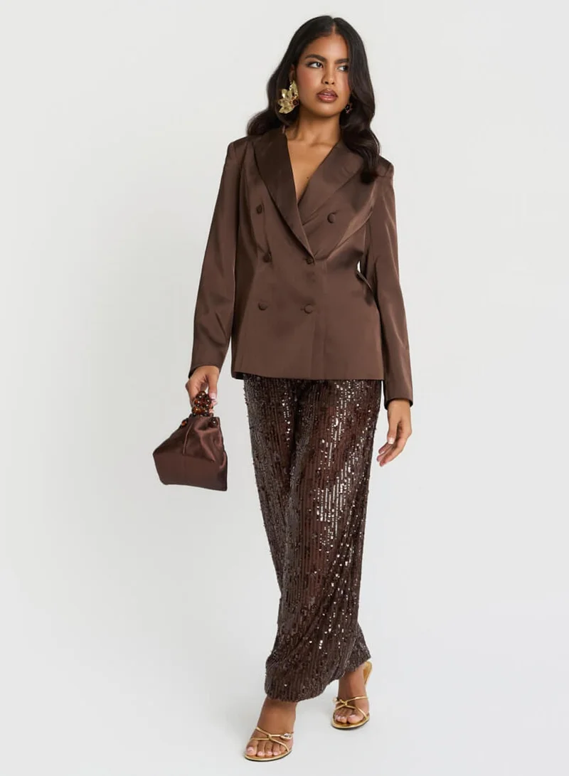 نيدز نو ليبل Chocolate Sequin Balloon Trousers