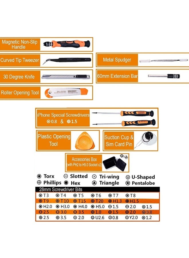 JAKEMY 47-in-1 Precision Screwdriver Toolkit Ultimate Repair Kit for Electronics, Phones, and Gadgets JM-8139 - Image 5