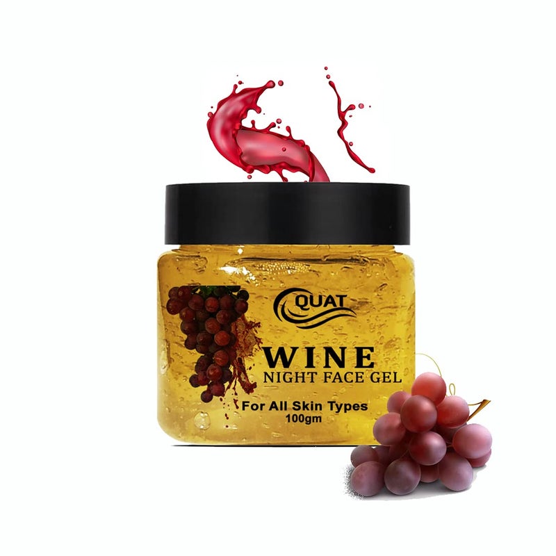 Quat Clear Transparent Wine Night Face gel for Natural Glowing Skin for both WomenMen 100ml - Image 1