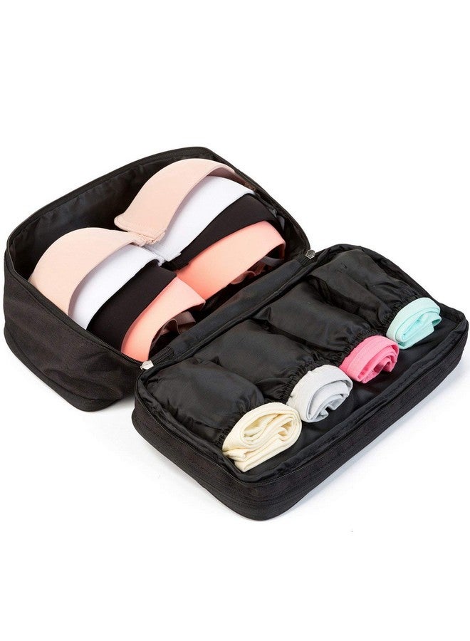 FORKLS حقيبة تخزين محمولة من FORKLS، حقيبة سفر متعددة الاستخدامات، حقيبة مستلزمات شخصية، حقيبة تخزين ملابس، منظم قماش، حقيبة صغيرة للملابس، منظم محمول، حقيبة مكياج (أسود) - Image 3