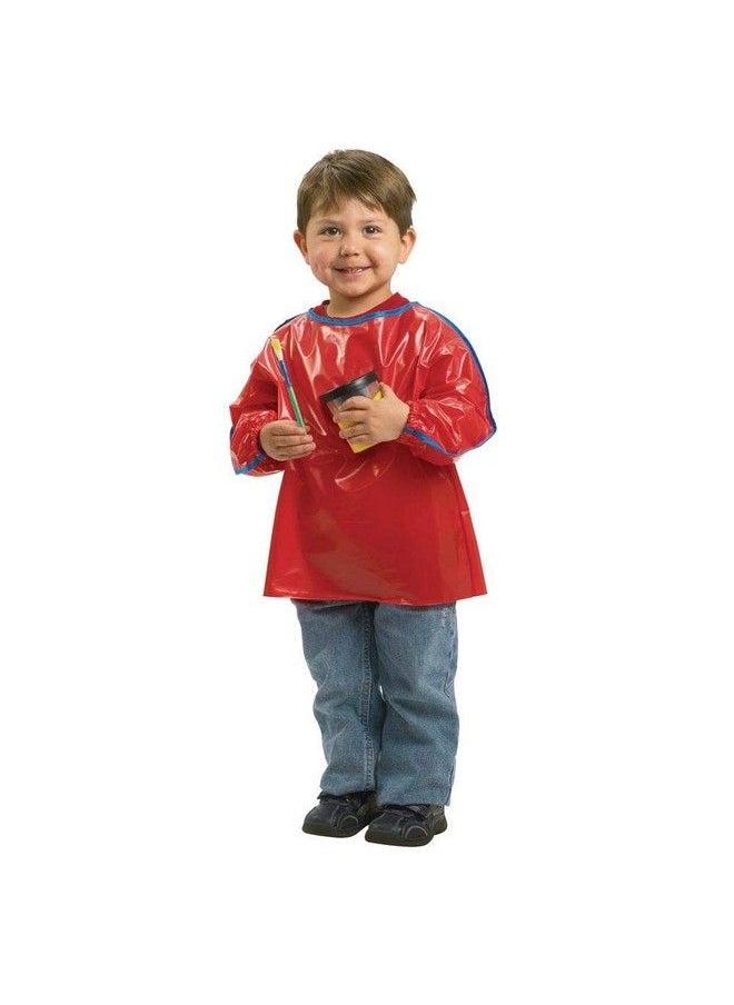 Colorations Long Sleeve Toddler Smock Kids Smock For Painting And Crafting, Latexfree And Easy To Clean Long Sleeve Smock For Kids Measures 15” X 16 ½” With Elastic Cuffs  - Image 1