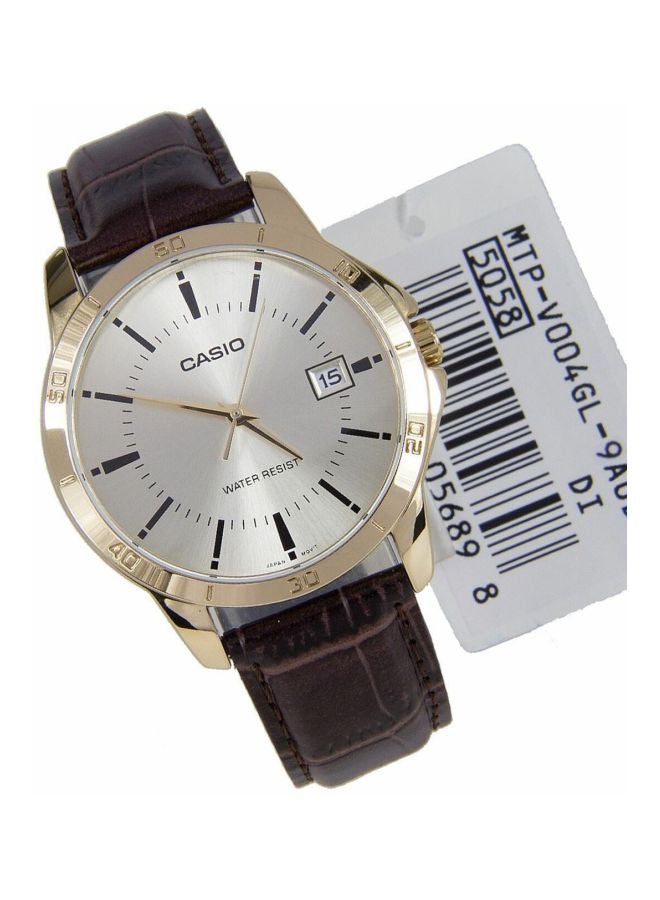 CASIO Men Water Resistant Analog Watch MTP-V004GL-7AUDF - 47 mm - Brown - Image 5