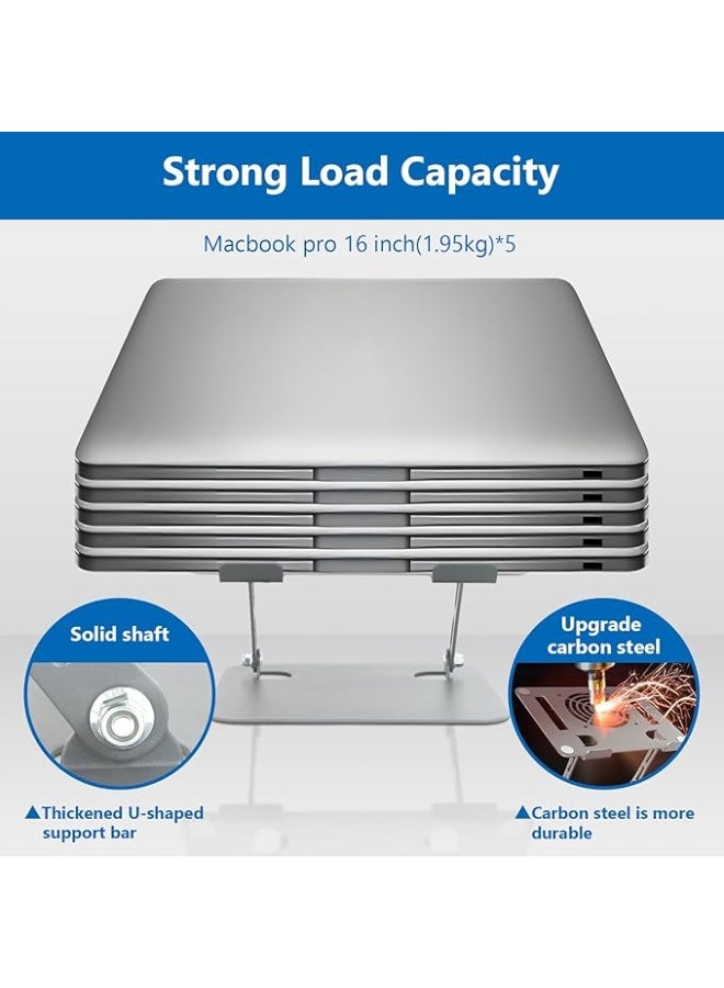 Laptop Stand with Cooling Fan – Adjustable Aluminum Alloy Multi-Angle Portable Laptop Holder for 11"-17.3" Notebooks - Image 2
