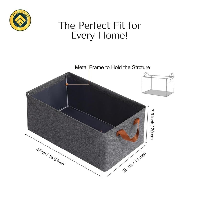 BLADESMITH 2Shelf Woven Fabric Wardrobe Organizer for Clothes Foldable Storage Perfect for Closet Bedroom or Office Organization - Image 2