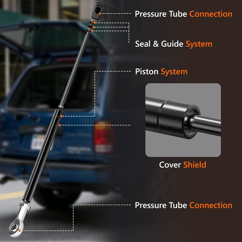 Blshwez 2 Pack Rear Window Struts, Heavy-Duty Back Window Glass Shocks Lift Supports for Ford Explorer 1991-2001, Mazda Navajo 1991-1994, Mercury Mountaineer 1997-2001 - Image 4