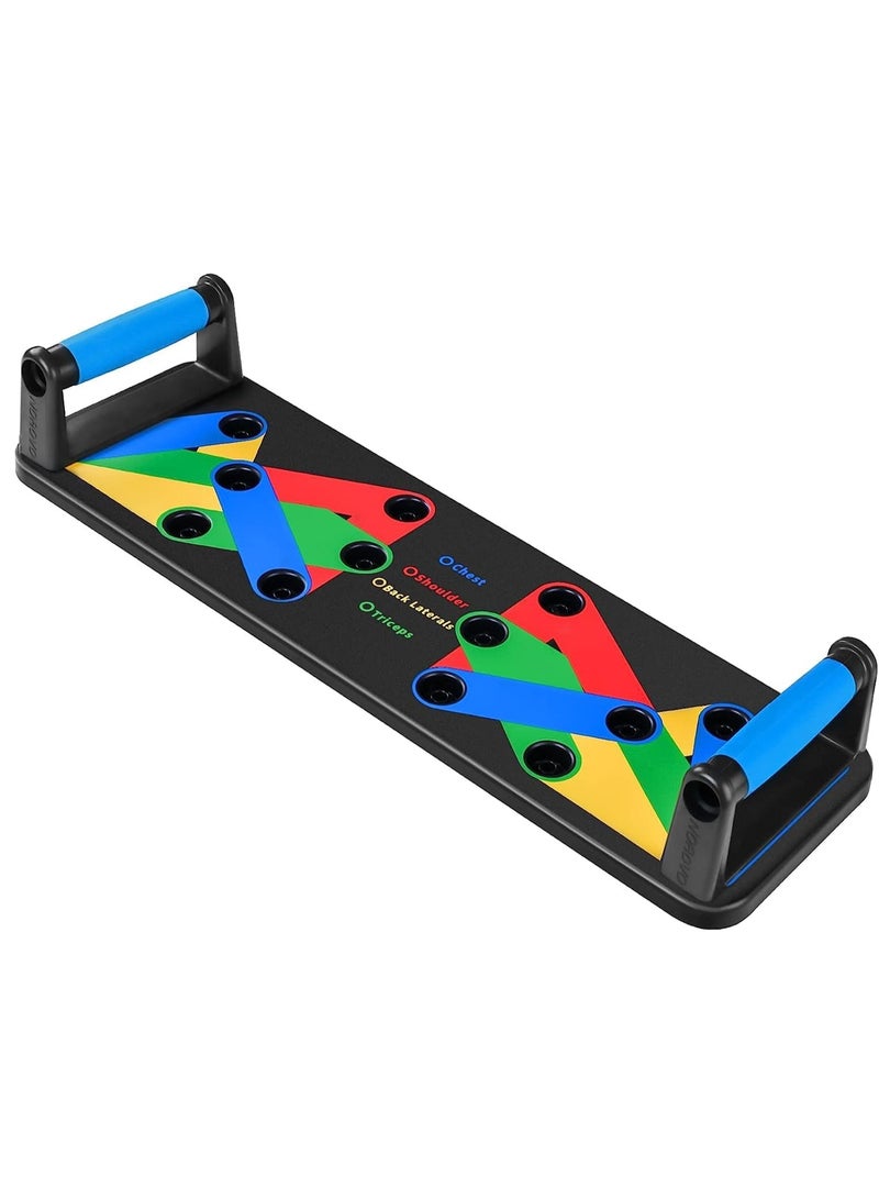 Push Up Board 9 in 1 Home Workout Equipment Multi-Functional Pushup Bar System Fitness Floor Chest Muscle Exercise Professional Equipment Burn Fat Strength Training Arm - Image 1