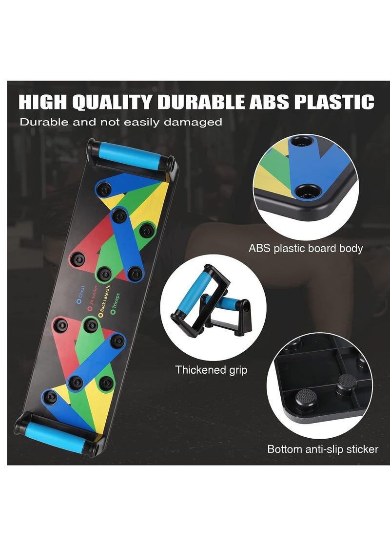 Push Up Board 9 in 1 Home Workout Equipment Multi-Functional Pushup Bar System Fitness Floor Chest Muscle Exercise Professional Equipment Burn Fat Strength Training Arm - Image 2