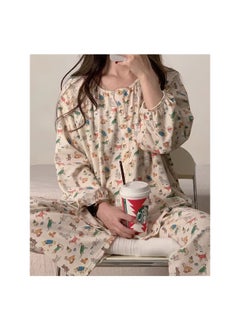 2023 Cute Cartoon Animal Home Wear Pajamas for Girls [Long Sleeve Loose] Animal Paradise Suit