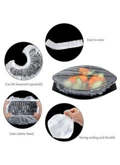 MIRFA Stretchable And Disposable Plastic Food Wrap And Container Lids (Pack of 100)  - Image 2