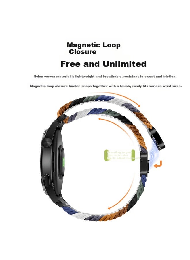 Mssm Compatible Huawei Watch Gt6 Strap Watch5/gt5pro/gt5/4/3/watch4pro/3pro Nylon Woven Magnetic Buckle Strap 22mm - Image 3