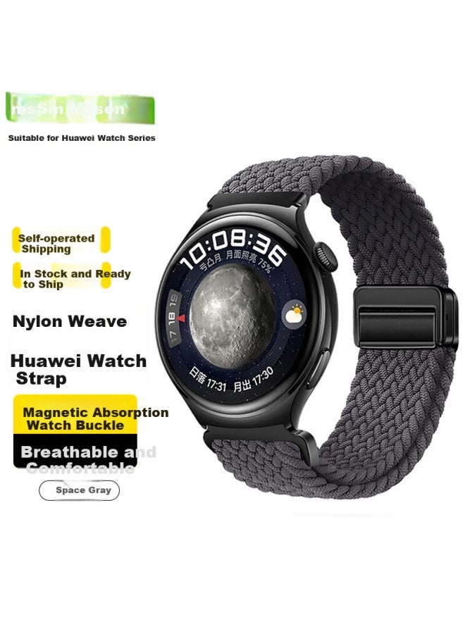 Mssm Compatible Huawei Watch Gt6 Strap Watch5/gt5pro/gt5/4/3/watch4pro/3pro Nylon Woven Magnetic Buckle Strap 22mm - Image 1