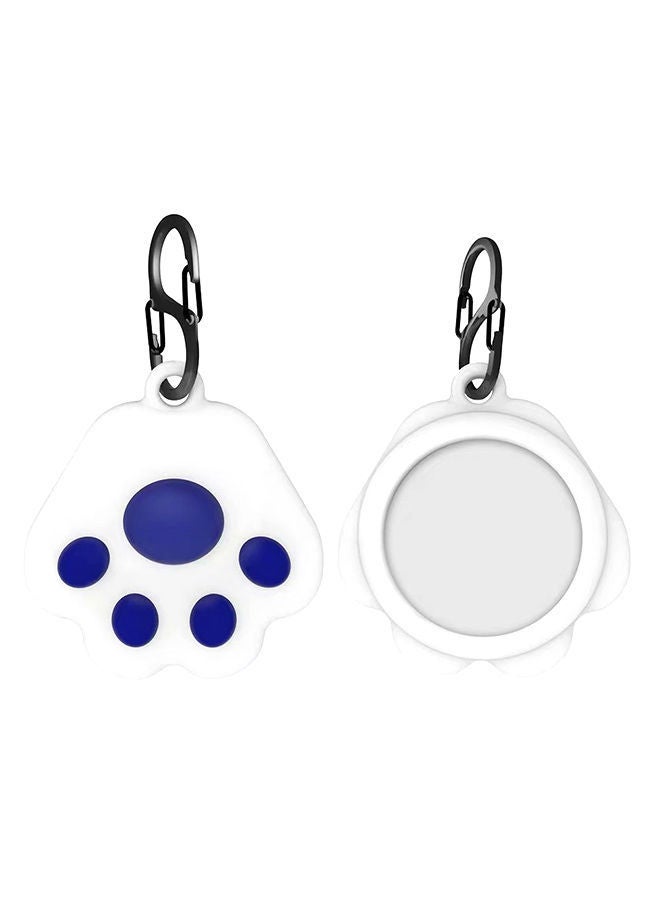 NIBEMINENT Protective Case Cover For Apple Airtag White/Blue  - Image 1