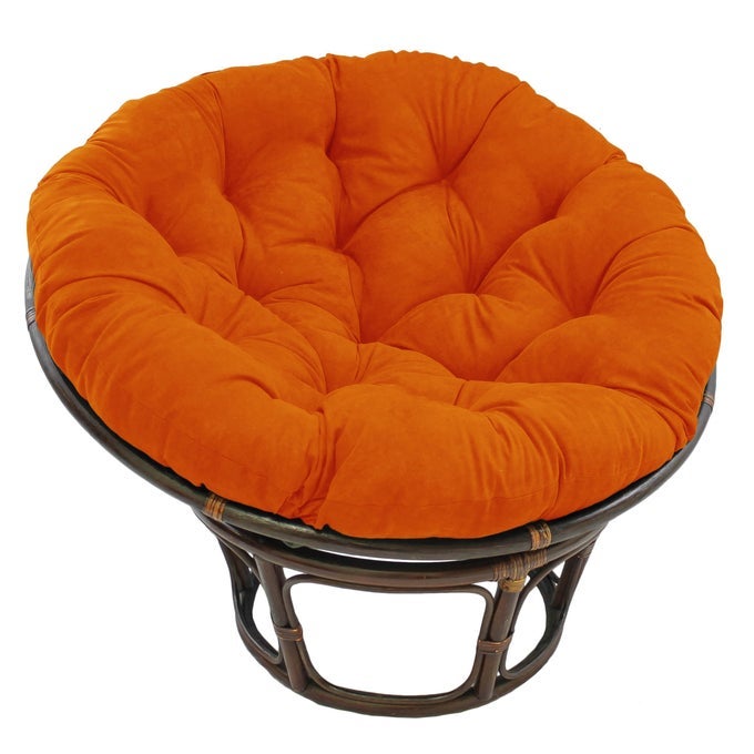 MICROSUEDE PAPASAN CUSHION 1 COUNT PACK OF 1 TANGERINE DREAM