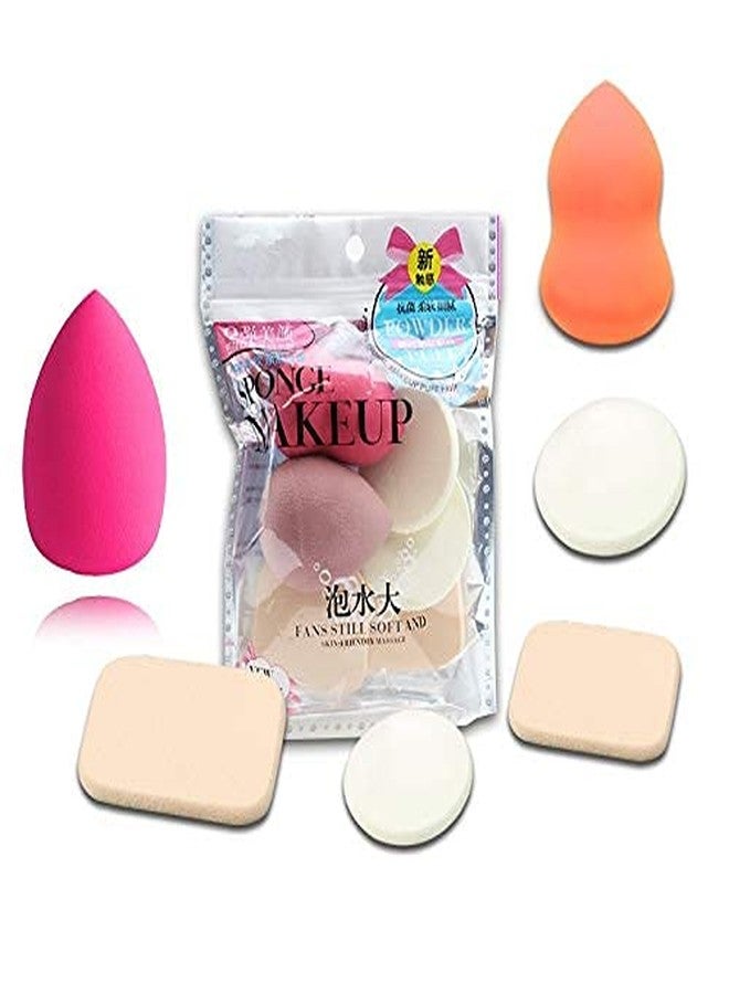 THR3E STROKES Makeup 6 in 1 Cotton Pad Applicator Foundation Makeup Blender Powder Buff Sponge Cosmetic Puff Women's & Girls Cosmetic Makeup Beauty (Pack of 1) - Image 3