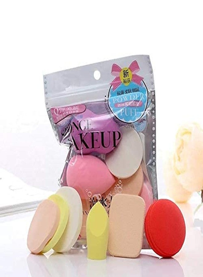 THR3E STROKES Makeup 6 in 1 Cotton Pad Applicator Foundation Makeup Blender Powder Buff Sponge Cosmetic Puff Women's & Girls Cosmetic Makeup Beauty (Pack of 1) - Image 1