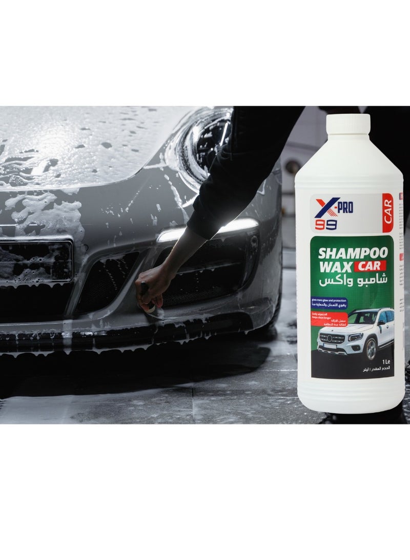 Xpro Concentrated Car Wash Shampoo and Wax – Advanced Cleaning and Polishing Formula That Enhances Shine and Protects the Car Paint, 1L. - Image 3