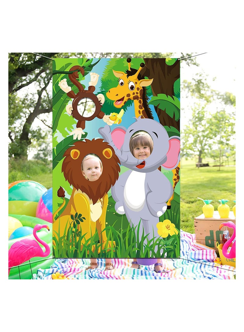 اب تو ديت  بوستر بصور حيوانات سفاري وحيوانات الغابة البرية، لافتة مضحكة للتصوير الفوتوغرافي للوجه والحفلات والمدرسة - Image 2