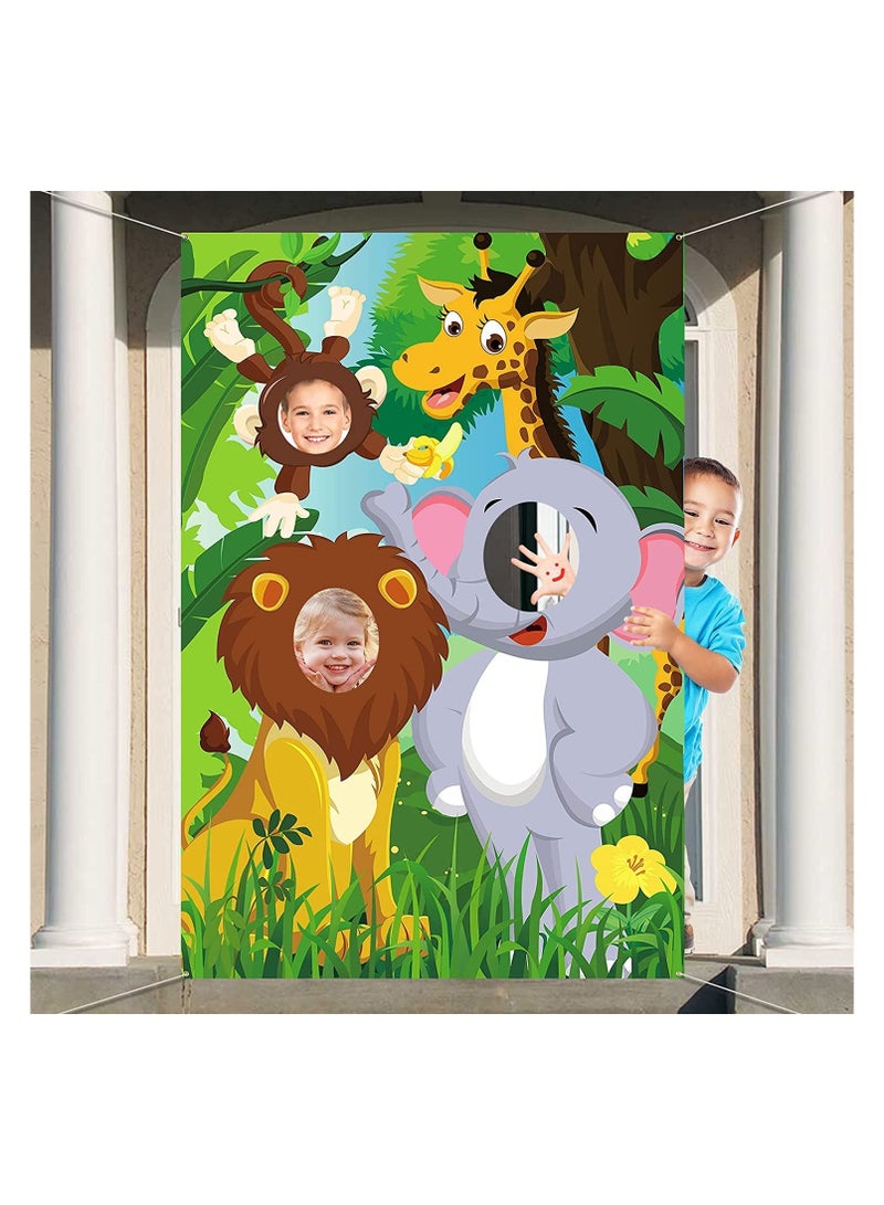 اب تو ديت  بوستر بصور حيوانات سفاري وحيوانات الغابة البرية، لافتة مضحكة للتصوير الفوتوغرافي للوجه والحفلات والمدرسة - Image 5