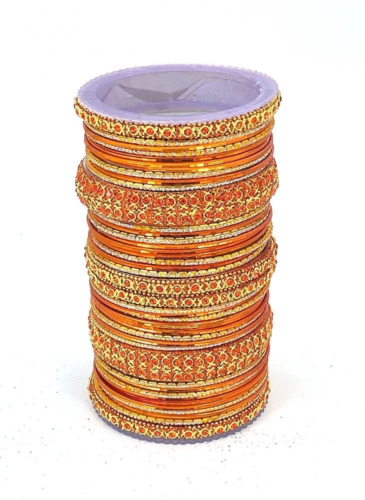 GOHONA - GOHONA Colorful Bangle Collection Beautifully Designed Indian Bollywood Style Alloy Metal Bangles for Kids Teenagers and Women - Image 1