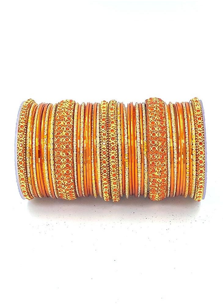 GOHONA - GOHONA Colorful Bangle Collection Beautifully Designed Indian Bollywood Style Alloy Metal Bangles for Kids Teenagers and Women - Image 1