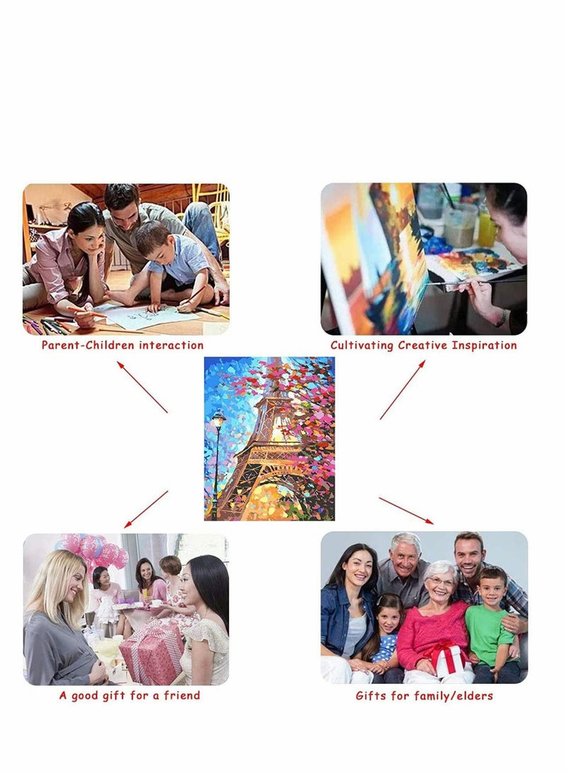 كابتن تيك DIY Paint by Numbers, Canvas Oil Painting Kit for Kids & Adults Drawing Paintwork Acrylic DIY Oil Painting for Adults Kids Painting by Number Kit Kids & Adults & Beginner - Image 4