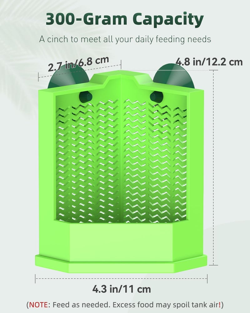 Pawfly Bearded Dragon Feeder - Escape-Proof Corner Reptile Food Box, Wall-Mounted with Suction Cups for Insects - Bug Bowl for Lizards, Geckos, Chameleons & Frogs - Image 3